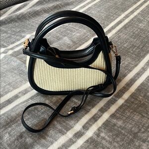 Elegant Black and Cream Women's Handbag
